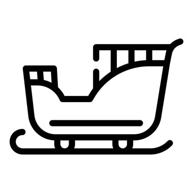 Dekorasyon Noel Baba kızağı simgesi, özet biçimi