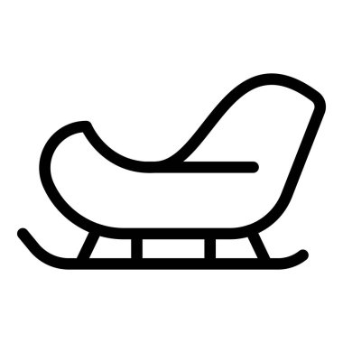 Komik Noel Baba kızağı simgesi, taslak biçimi