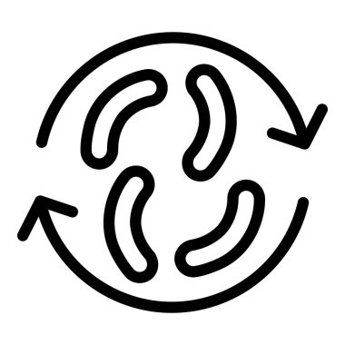 Mide mikrobiyolojisi simgesi, dış hat biçimi