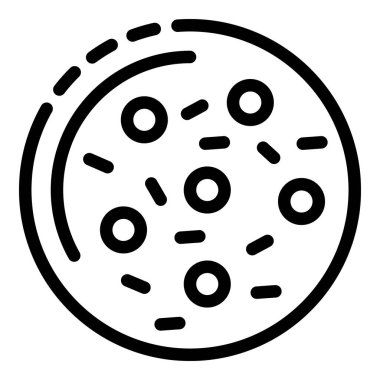 Mikroskop mikroorganizma simgesi, özet biçimi