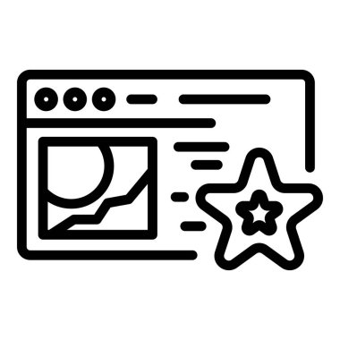 Web sayfası ürün inceleme simgesi, özet biçimi