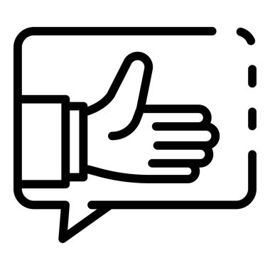 Sohbet baloncuğu ürün inceleme simgesi, özet biçimi