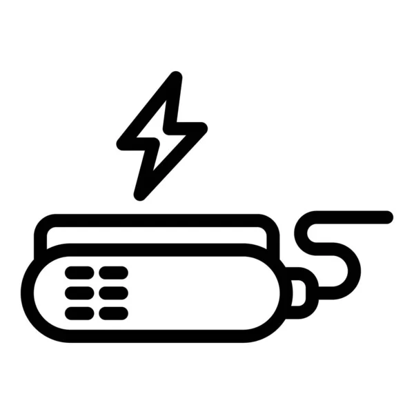 Portable charger icon, outline style — Stock Vector