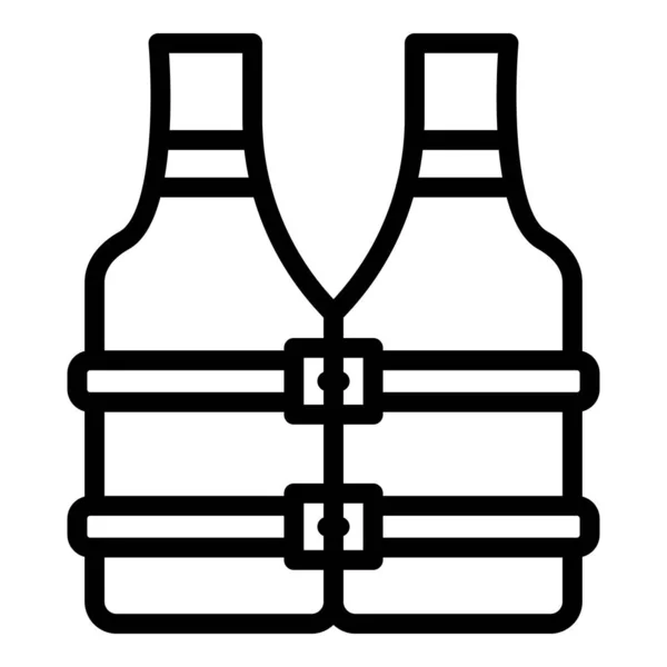 Ícone de colete de resgate têxtil, estilo esboço —  Vetores de Stock