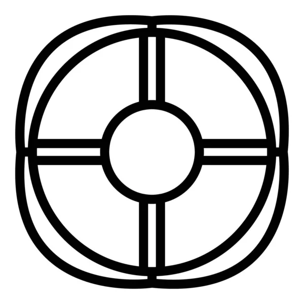 Rettungsboje-Symbol, Umrissstil — Stockvektor