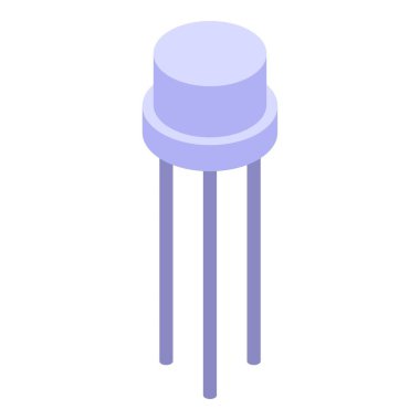 Voltaj düzenleyici transistör simgesi, izometrik biçim