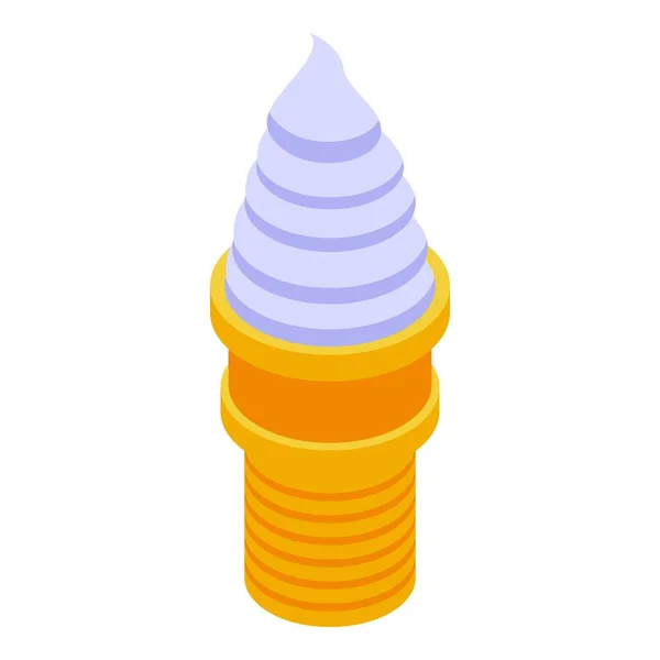 Weekend ice cream icon, isometric style — Stock Vector