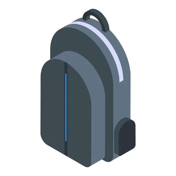 Icône de sac à dos d'ordinateur portable imperméable, style isométrique — Image vectorielle