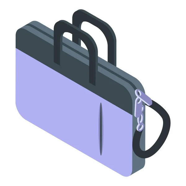 Icono moderno de la bolsa del ordenador portátil, estilo isométrico — Vector de stock