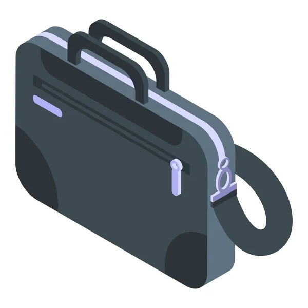 Icono de bolsa para computadora portátil de negocios, estilo isométrico — Vector de stock