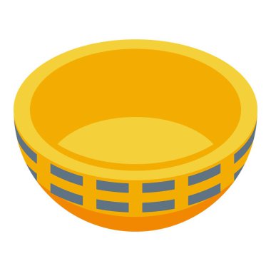 Sarı tabak simgesi, izometrik biçim