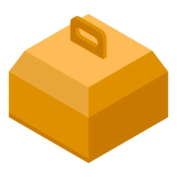 Torta doboz ikon, izometrikus stílus — Stock Vector