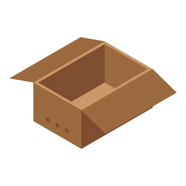 Icono de caja abierta, estilo isométrico — Vector de stock