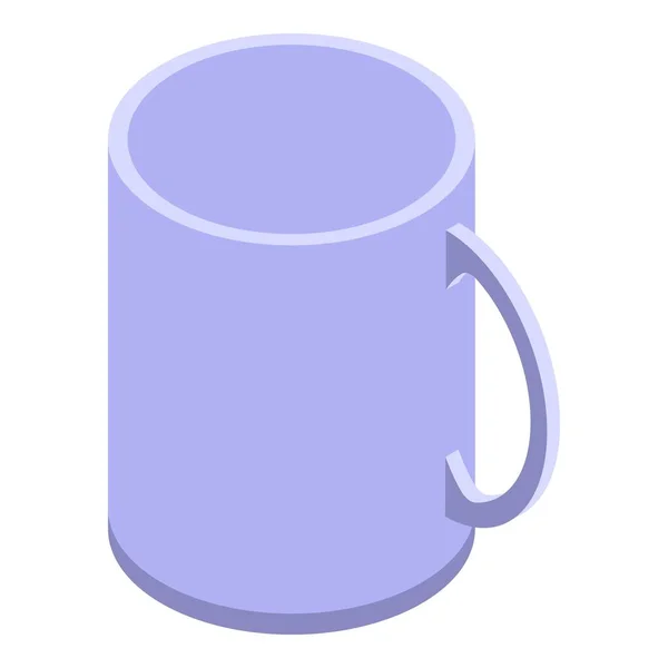 Café ícone caneca escritório, estilo isométrico — Vetor de Stock