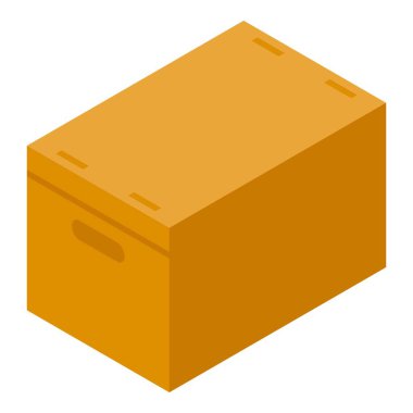 Karton kutu simgesi, izometrik biçim