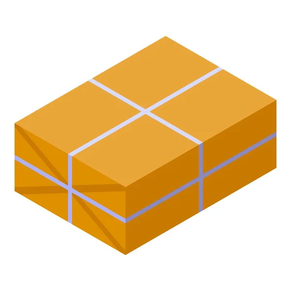 Packed box icon, isometric style — Stock Vector