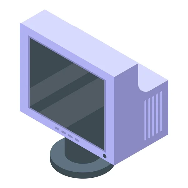 Flatron monitor ikon, izometrikus stílus — Stock Vector