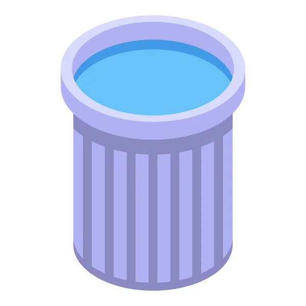 Mouthwash glass icon, isometric style — Stock Vector