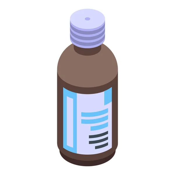 Icono de la botella de enjuague bucal, estilo isométrico — Vector de stock