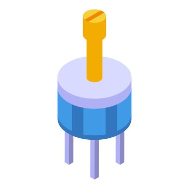 Direnç kapasitör simgesi, izometrik biçim