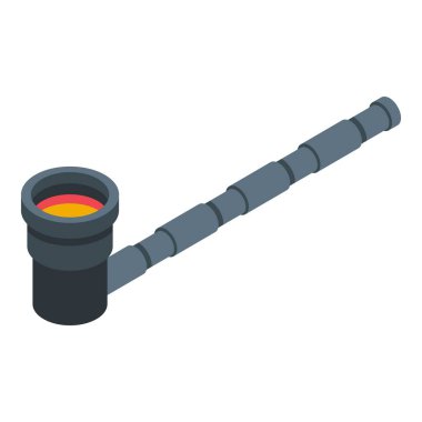 Sigara içme çubuğu simgesi, izometrik biçim