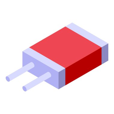 İnternet kapasitör simgesi, izometrik biçim