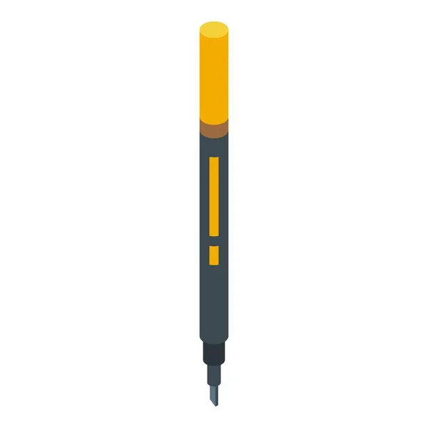 Kalligrafie gereedschap pen icoon, isometrische stijl — Stockvector