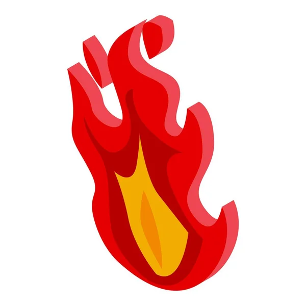 Pipa de fumar icono de fuego, estilo isométrico — Vector de stock