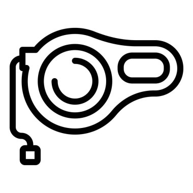 Geri çekilebilir kedi tasması ikonu, taslak biçimi