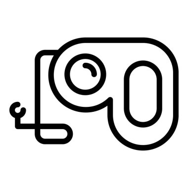 Geri çekilebilir köpek tasması ikonu, taslak biçimi