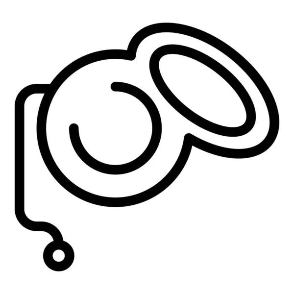 Accesorio retráctil icono de correa de perro, estilo de contorno — Vector de stock