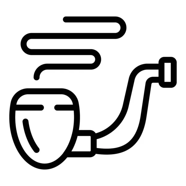 Ikone des Tabakrauchens, Umrissstil — Stockvektor