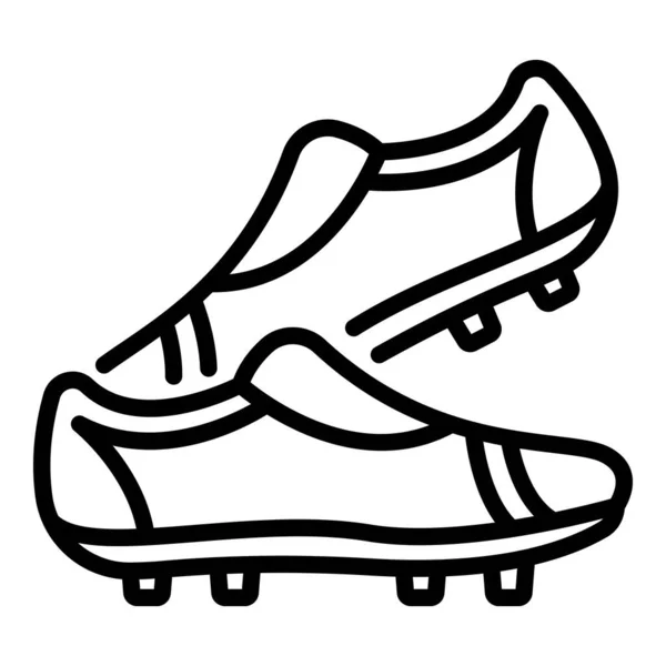 Icono de botas de fútbol atleta, estilo de esquema — Archivo Imágenes Vectoriales