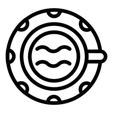 Üst görünüm ev çayı ikonu, taslak biçimi