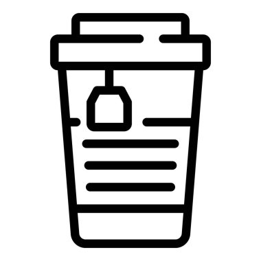 Sokak çayı ikonu, taslak tarzı