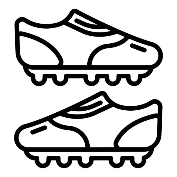 Objectif Bottes de football icône, style contour — Image vectorielle