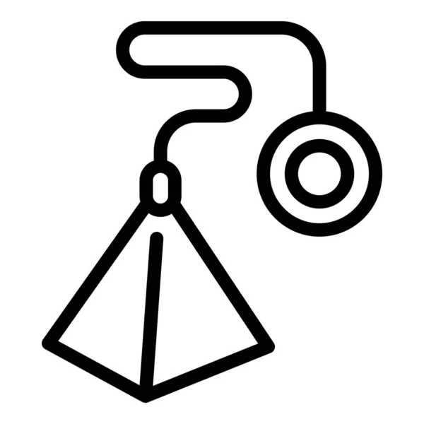 Theezakje pyramide icoon, outline stijl — Stockvector