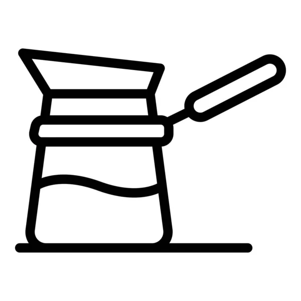 Ref. Moka pot icon, outline style — стоковый вектор