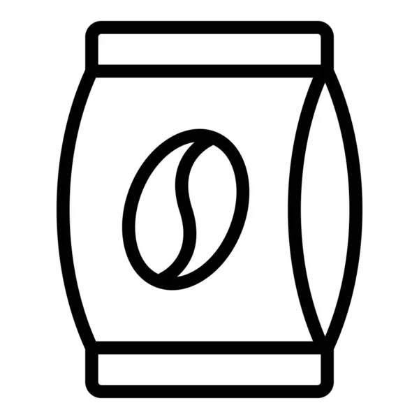 Ikona balíčku kavárny, styl osnovy — Stockový vektor