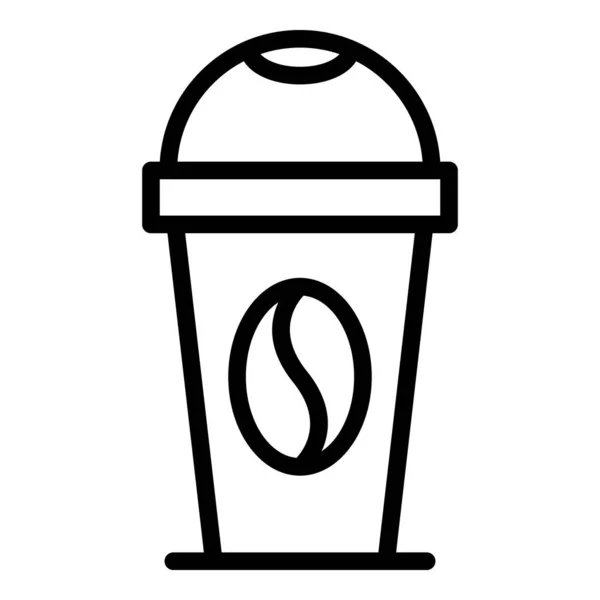Čokoládový šálek kávy ikona, obrys styl — Stockový vektor