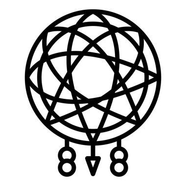 Şaman Rüya Yakalayıcı simgesi, taslak biçimi