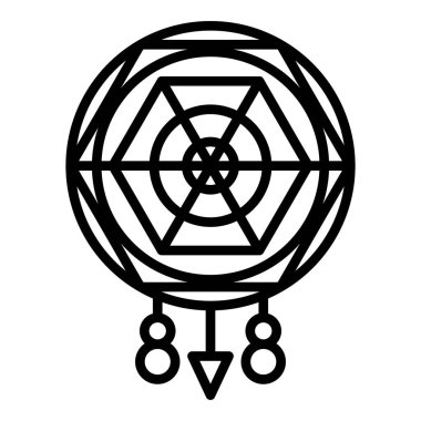 Süs rüya yakalayıcı simgesi, taslak biçimi