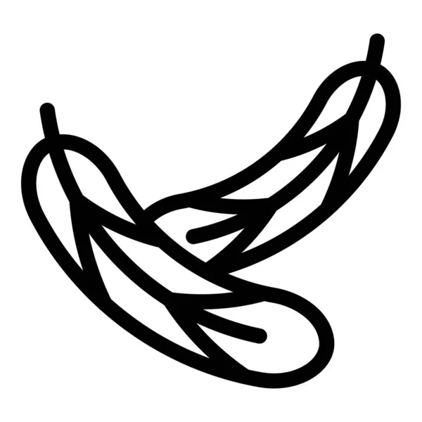 Latająca ikona pióra, styl zarysu — Wektor stockowy