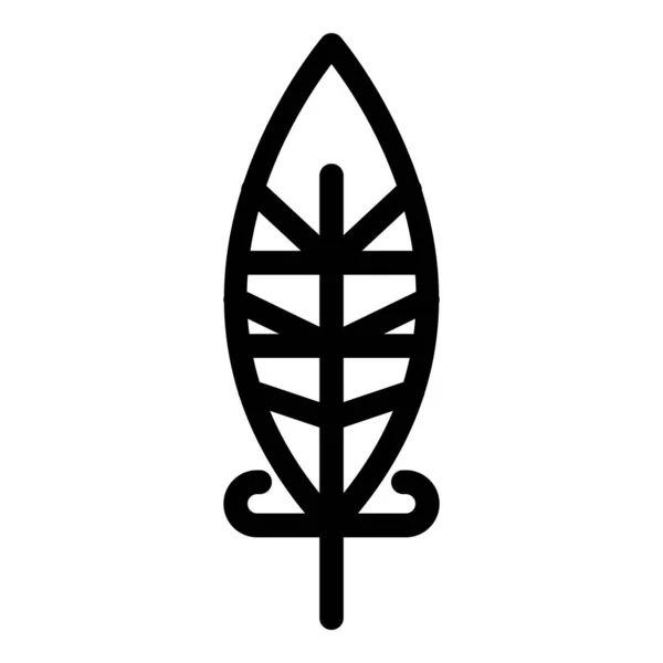 Icono de pluma animal, estilo de contorno — Vector de stock
