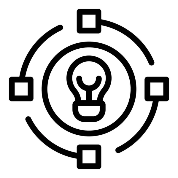 Ref-up idea icon, outline style — стоковый вектор