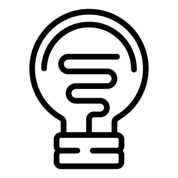 Icône idée ampoule créative, style contour — Image vectorielle