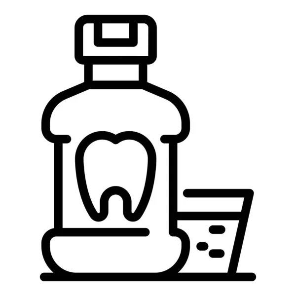 Icône de rinçage liquide, style contour — Image vectorielle