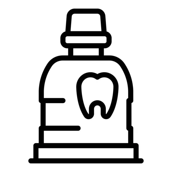 Ikone der Zahnspülung, Umrissstil — Stockvektor