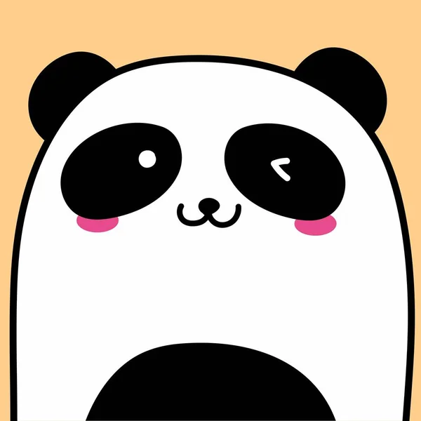 Cute Panda Vector Illustration Background — Stock Vector