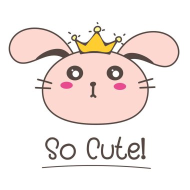 Küçük Tavşan Prenses çok güzel arka plan. Vektör çizim.